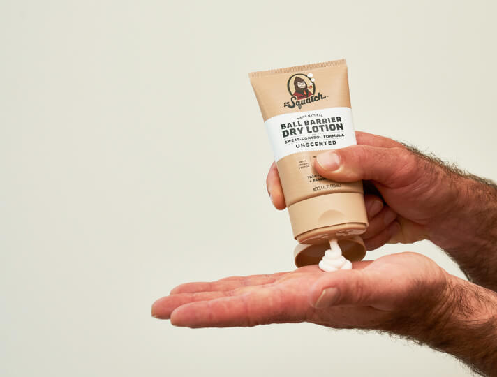 Dr. Squatch product being used